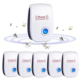 Ultraschall Schädlingsbekämpfer, 6 Stück Insektenschutzmittel Moskitoschutz Innenräumen Pest...