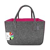 IDEA HOME Filztasche Valencia Shopper Groß-30 Liter Einkaufstasche XXL Zusammenklappbar...