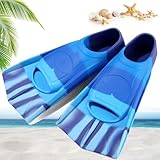 Kinder Schwimmflossen,Kurze Flossen 100% Silikon Schwimmflossen für Training und Lap Schwimmen für...