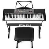 MUSTAR 61 Key Digital Piano Keyboard mit Leuchttasten, Keyboard Piano für Anfänger, mit...