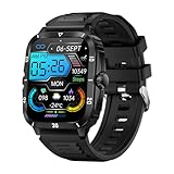 BUPEI 5 cm (1,9 Zoll) High-Definition-Bildschirm Outdoor-Smartwatch, gesunder Herzfrequenzmesser,...