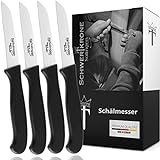 Schwertkrone 4er Set Gemüsemesser scharf Küchenmesser Schälmesser Made in Germany rostfrei 3' /...
