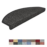 Kettelservice-Metzker Stufenmatten Treppen-Teppich Rambo 15er SparSet 17 Farben (-Anthrazit-)