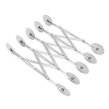 Cocoarm Verstellbare 5 -Wäsche Edelstahl -Kuchen Rollen, Leicht zu Waschen Pizzaschneider für...