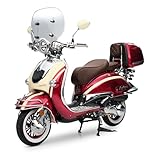 Motorroller Retro EasyCruiser Artemis Rot Beige Roller 125ccm Scooter Kraftradtrad