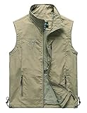 Vanchenl Herren Casual Utility Reisen Angeln Weste Outdoor Arbeit Leichtgewicht Safari Foto Multi...
