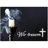 Einladungskarten Manufaktur Hamburg 10 x Trauerkarten mit 10 Umschlägen im Set - Einladung...