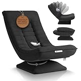 Juskys Relaxsessel Korsika - Ergonomisch & 360° drehbar, klappbar mit 5-lagiger Polsterung -...