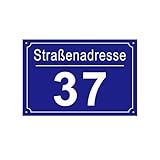 CQSXM Hausnummer mit Straßennamen und Nummer, Hausnummernschild aus Aluminiumlegierung - Anpassbare...