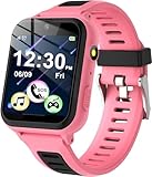 LITEYPP Smartwatch Kinder Telefon Smartwatch Kinder Uhr mit Anruf SOS Spiele Musik Player Video...