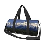 Große runde Reisetasche mit Flugzeug am See, extra großes Fassungsvermögen, faltbarer Turnbeutel...