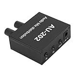 Keenso Stereo -Mischer -Audioverteiler 2 Eingabe 2 Ausgang 3,5mm Jack Aluminium Legierung Audio...