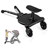 ENERHUB Buggy Board mit Sitz, Buggy Board für alle Kinderwagen, Trittbrett Mitfahrbrett universal,...