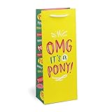 Em & Friends Geschenktüte, 32,5 x 12,7 cm, Pony-Wein