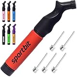 SPORTBIT Ballpumpe mit 5 Nadeln Set - Handpumpensystem zum Aufpumpen - Passt für jeden Sportball...
