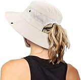 INOGIH Damen Outdoor UV-Schutz Faltbare Sonnenhüte Mesh Breiter Rand Strand Fischerhut mit...