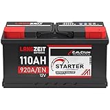 LANGZEIT Autobatterie 110AH 12V 920A/EN Starterbatterie +30% mehr Leistung ersetzt Batterie 100Ah...