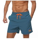 Ougelebo Herren Badehose Badeshorts Herren Kurz Shorts Schnelltrocknend Männer Schwimmshort...