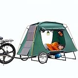 Jagahaha Fahrradanhänger Zelt, Faltbarer, wasserdichter Fahrradwohnwagen mit 16 Zoll...