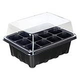 Schramm® Anzucht Set Gewächshaus Anzucht Schale Töpfe Zimmergewächshaus 18,5 x 10 x 14,5 cm für...
