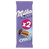 MILKA Schokoladen-Tablet Oreo, 200 g, vier Artikel