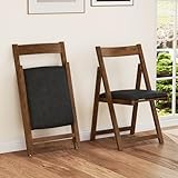 GIANTEX 2er Set Klappstühle, Stühle mit gepolstertem Sitz, Rückenlehne, Esszimmerstühle aus...