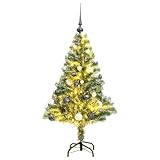 Künstlicher Weihnachtsbaum mit Schnee & Kugeln 150 LDS 150 cm, ZEYUAN Tannenbaum Künstlich,...