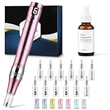 Dessnill Dermapen Elektrische Microneedling Pen Micronadeln Pen 0-2,0mm mit 7 Model LED Licht, mit...