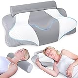 SAHEYER 2 in 1 Nackenkissen Kopfkissen und Nackenrolle Kissen, Ergonomisches Orthopädisches...