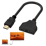 Doppel-HDMI-Adapter, doppelte HDMI-Buchse, HD MI-Splitter, HD MI-Switch, 1 Eingang, 2 Ausgänge, HDM...