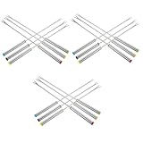 Angoily 18 Stück Teiliges Fonduegabel Edelstahl Bunte Lange Fondue sticks für Schokolade Käse...