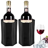 Begonia 2 Stück Kühlmanschette Wein, Weinkühler Manschette Flaschenkühler, Eisbeutel...