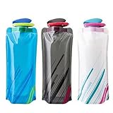 YoMaris Unisex Adult 700ML Faltbare Set von 3 mit CE, ROHS Zertifikate, Zusammenklappbare Flexible...