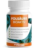 Folsäure BIOAKTIV 400µg - 365 Folsäure Tabletten mit bioaktiver L-5-MTHF Folsäure - optimal...