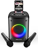 Vocal-Star VS-275 Tragbare Karaoke Maschine mit Bluetooth, Karaoke Anlage, 2 kabellose Mikrofone,...
