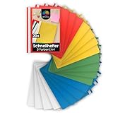 OfficeTree 20x Schnellhefter A4 Set - 5 Farben - Robuste Kunststoff Hefter A4 Plastik für Schule...