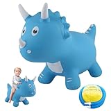 Dinosaurier Bouncy Horse, springstabiles aufblasbares Pferd, PVC Bouncy Horse mit Pumpen, 200 kg...