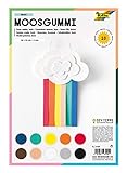 folia 231009 - Moosgummi, 2 mm, ca. 20 x 29 cm, 10 Bögen, sortiert in 10 Farben - ideal für...