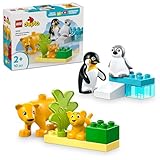 LEGO DUPLO Town Wildtier-Familien: Pinguine und Löwen, BAU- und Spielset, das Vorschulkinder ab 2...