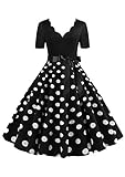 EFOFEI Damen Weihnachten Kleider Langarm Petticoat Kleid Lange Ärmel Ballkleid Cocktail Partykleid...