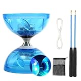 Rppiup Diabolo Freiläufer mit kugellager Dreifache Lagerung Set, 4,5mm Diabolo Leuchtend im Dunkeln...