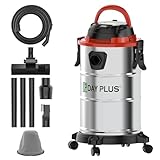 Bowose Nass- und Trockensauger 18-Liter-Edelstahltank mit 5m Kabel, 1,5m Schlauch,...