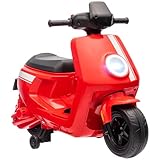 AIYAPLAY Kinder Elektro-Motorrad, 6V Kindermotorrad mit Scheinwerfer, Musik, Vor- und...