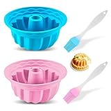 HMCEY 2 Stück Gugelhupfform Silikon 24 CM,Backform Gugelhupf Kuchenformen,Silikonform Gugelhupf...