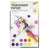 folia 810 - Mappe mit Transparentpapier, 10 farbig sortiert, 10 Blatt, 42 g/qm, ca. 18,5 x 29,7 cm,...