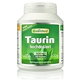 Taurin Kapseln Hochdosiert - Taurin mit 1000mg pro Tag (120 vegane Kapseln) - Bekannt aus...