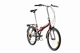 Multibrand PROBIKE Folding 20 Zoll Klapprad, Faltrad, Shimano 6 Gang, Herren-Fahrrad &...