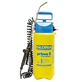 GLORIA Drucksprüher prima 5 Comfort | 5 L Gartenspritze mit Spiralschlauch & Kompressoranschluss...