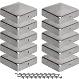 Pfostenkappen 9x9 cm - 10 Stück, 90x90 mm, Zaunpfosten Metall, Zaunpfosten verzinkt, Pyramiden Form...