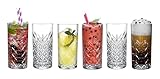 Pasabahce 52820 Longdrink Glas „Timeless“ im Kristall-Design, Höhe ca. 14,3 cm, 6er Set aus...